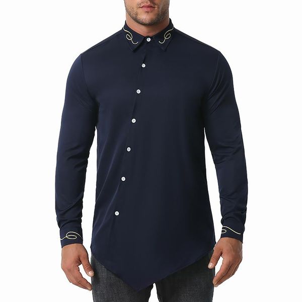 fashion irregular hem embroidery shirt men 2021 autumn slim fit western cowboy mens work business long sleeve shirts men's casual, White;black
fashion irregular hem embroidery shirt men 2021 autumn slim fit western cowboy mens work business long sleeve shirts men's casual, White;black