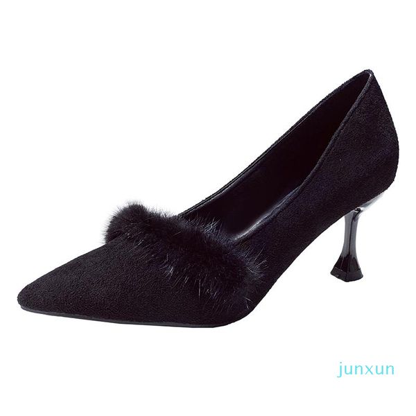 wholesalespring women's fashion luxury designers suede pointed stilettos casual shallow elegant women pumps, Black
wholesalespring women's fashion luxury designers suede pointed stilettos casual shallow elegant women pumps, Black