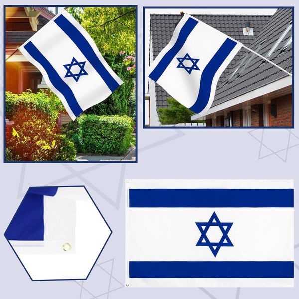 party decoration polyester israeli flag with canvas header anti-ultraviolet and fade-resistant decorative outdoor bunting 150x90cm#f
party decoration polyester israeli flag with canvas header anti-ultraviolet and fade-resistant decorative outdoor bunting 150x90cm#f