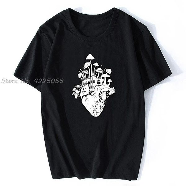 mushroom heart mens t shirt guys vintage style acid hippie t-shirt print fashion men cotton tshirt tees streetwear men's t-shirts, White;black
mushroom heart mens t shirt guys vintage style acid hippie t-shirt print fashion men cotton tshirt tees streetwear men's t-shirts, White;black