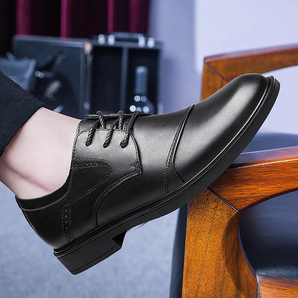 luxury shoes men genuine leather brogue mens flats casual british style oxfords fashion brand business dress, Black
luxury shoes men genuine leather brogue mens flats casual british style oxfords fashion brand business dress, Black