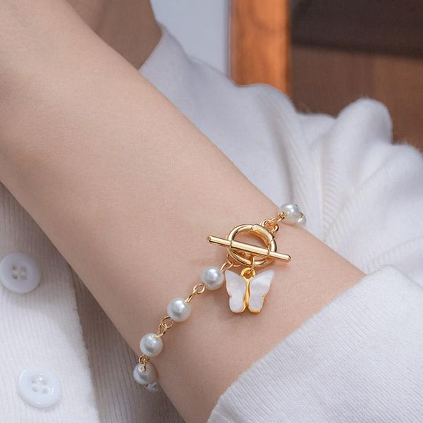 link, chain bohemian butterfly gold pearl beads bracelet chains for girls women jewelry 2021 trend lady charms womens, Black
link, chain bohemian butterfly gold pearl beads bracelet chains for girls women jewelry 2021 trend lady charms womens, Black