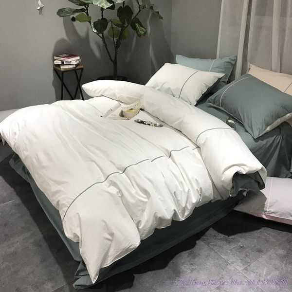bedding sets pure cotton home textile 5star el 4pcs set blue graypink white simple color 1.8m bed duvetcover quality bedsheet
bedding sets pure cotton home textile 5star el 4pcs set blue graypink white simple color 1.8m bed duvetcover quality bedsheet