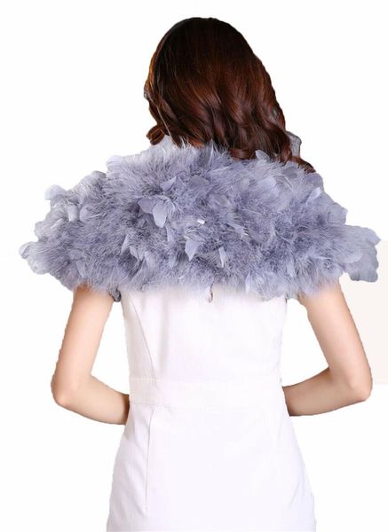 scarves pure white bridal wedding wraps bolero winter warm shawl wrap cape 6colors women real ostrich feather fur s73, Blue;gray
scarves pure white bridal wedding wraps bolero winter warm shawl wrap cape 6colors women real ostrich feather fur s73, Blue;gray