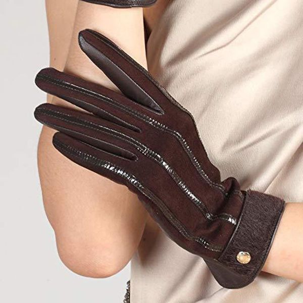 five fingers gloves autumn winter ladies leather touch screen sheepskin wool knitted horsehair s2608, Blue;gray
five fingers gloves autumn winter ladies leather touch screen sheepskin wool knitted horsehair s2608, Blue;gray