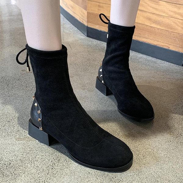 boots size 35-40 2021 vintage ankle women spring rivet brand shoes woman high heels female super cool back lace up footwear, Black
boots size 35-40 2021 vintage ankle women spring rivet brand shoes woman high heels female super cool back lace up footwear, Black