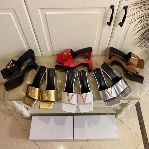 shoes women summer slippers high strange style heels open-toes leather outdoor zapatos de mujer, Black
shoes women summer slippers high strange style heels open-toes leather outdoor zapatos de mujer, Black