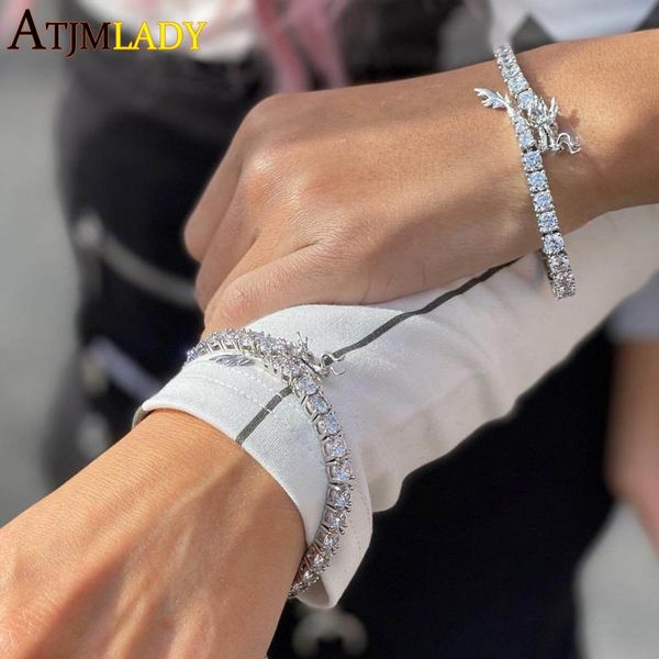 link, chain 2021 hip hop design iced out bling 5a cubic zirconia tennis chinese dragon bracelet adjustable for women men, Black
link, chain 2021 hip hop design iced out bling 5a cubic zirconia tennis chinese dragon bracelet adjustable for women men, Black
