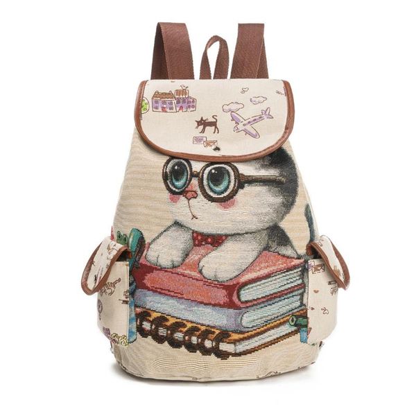 backpack preppy portable for teenager large capacity linen cute cat book bag travel outdoors packs practical school
backpack preppy portable for teenager large capacity linen cute cat book bag travel outdoors packs practical school
