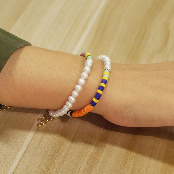 charm bracelets quanchi pearl chain 2021 boho heishi beads fashion hand beaded rainbow couple jewelry, Golden;silver
charm bracelets quanchi pearl chain 2021 boho heishi beads fashion hand beaded rainbow couple jewelry, Golden;silver