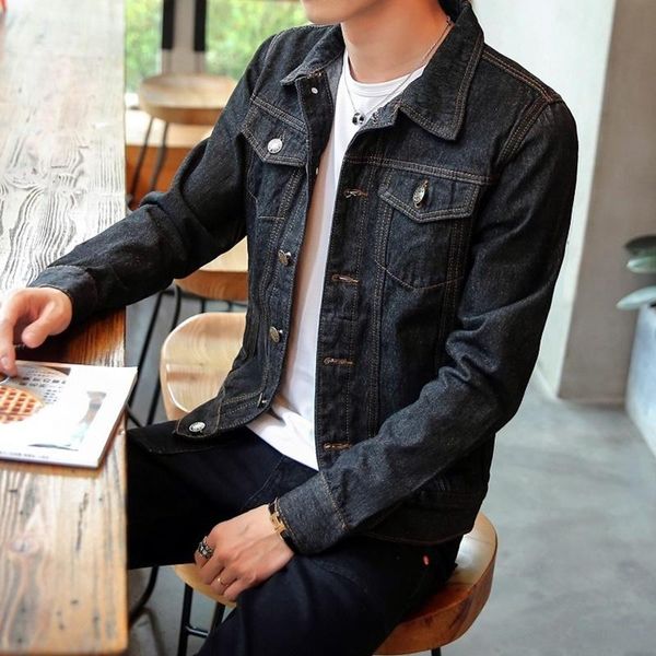 men's jackets autumn denim jacket men solid cowboy spring casua slim bomber male jean outwear plus size kk3130, Black;brown
men's jackets autumn denim jacket men solid cowboy spring casua slim bomber male jean outwear plus size kk3130, Black;brown
