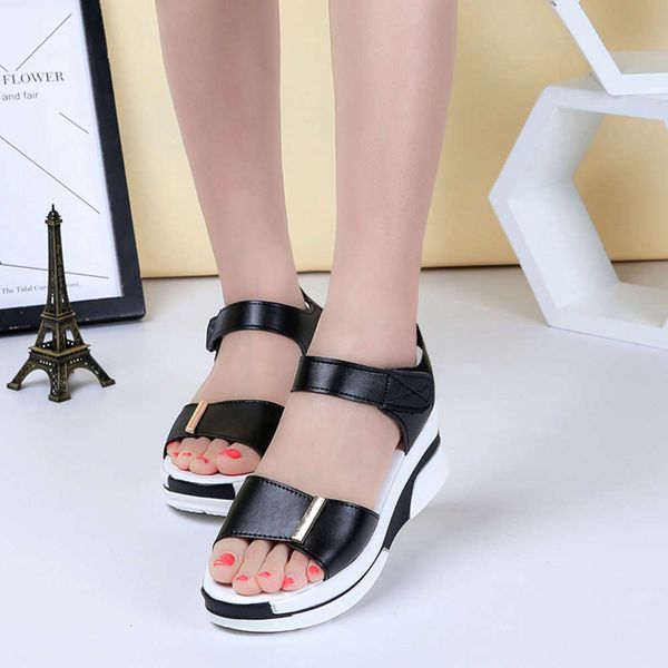 summer fish mouth sandals women's thick soled high heel slope waterproof platform comfortable muffin bottom, Black
summer fish mouth sandals women's thick soled high heel slope waterproof platform comfortable muffin bottom, Black