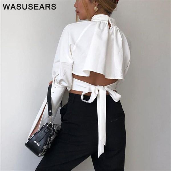 korean style long sleeve blouse women crop 2021 white bandage elegant autumn streetwear chic women's blouses & shirts
korean style long sleeve blouse women crop 2021 white bandage elegant autumn streetwear chic women's blouses & shirts