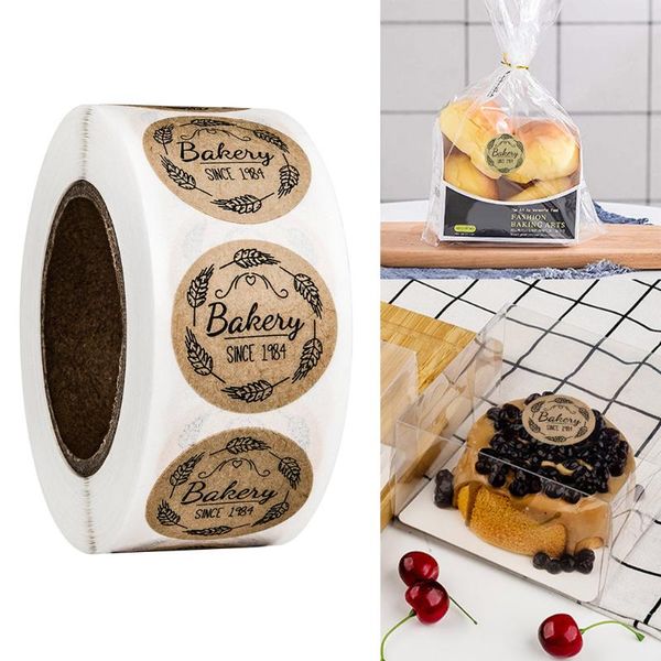 gift wrap 500pcs/roll kraft bakery wheat since 1984 handmade stickers tags cookies pastry bag decoration bread cake shop personality label
gift wrap 500pcs/roll kraft bakery wheat since 1984 handmade stickers tags cookies pastry bag decoration bread cake shop personality label