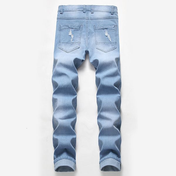 men's jeans mens snow designer fashion slim ny moto biker casual straight motorcycle men destroyed denim trouser 0lh3, Blue
men's jeans mens snow designer fashion slim ny moto biker casual straight motorcycle men destroyed denim trouser 0lh3, Blue