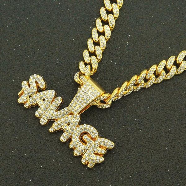 bangle hip hop personality men's fashion accessories full diamond mosaic letter pendant cuba chain necklace sweater, Black
bangle hip hop personality men's fashion accessories full diamond mosaic letter pendant cuba chain necklace sweater, Black