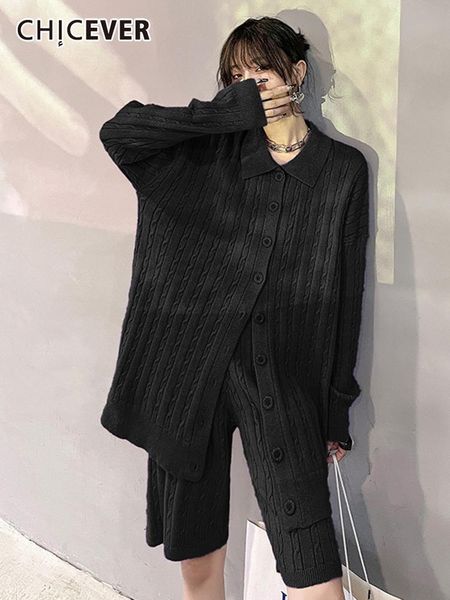 women's tracksuits chicever sweet casual knitting two piece sets for women lapel loose long sleeve sweaters plain shorts female 2021 au, Gray
women's tracksuits chicever sweet casual knitting two piece sets for women lapel loose long sleeve sweaters plain shorts female 2021 au, Gray