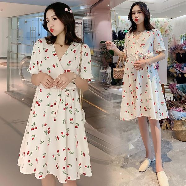 maternity dresses dress pregnant korean version cherry print breastfeeding gowns women outwear pregnancy clothes, White
maternity dresses dress pregnant korean version cherry print breastfeeding gowns women outwear pregnancy clothes, White