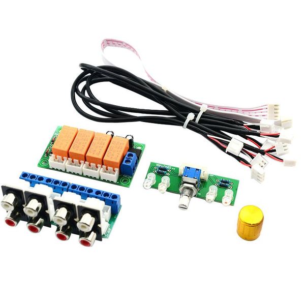 audio cables & connectors relay 4-way input signal selector switching rca selection board of rotary for amplifiers
audio cables & connectors relay 4-way input signal selector switching rca selection board of rotary for amplifiers