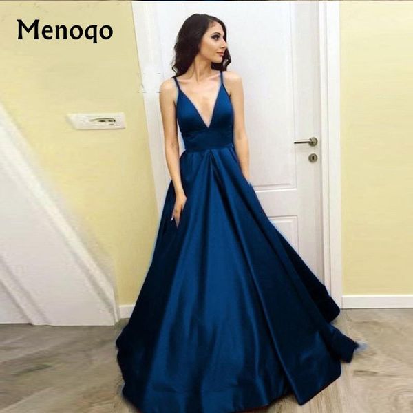 party dresses arrival v-neck spaghetti strap evening dress 2021 elegant satin long floor length sweep train formal, White;black
party dresses arrival v-neck spaghetti strap evening dress 2021 elegant satin long floor length sweep train formal, White;black