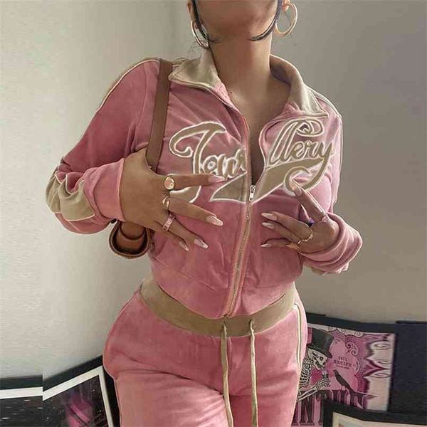 jaded y2k london two piece set women tracksuits autumn winter streetwear letter embroidery long sleeve jacket pants sets 210819, White
jaded y2k london two piece set women tracksuits autumn winter streetwear letter embroidery long sleeve jacket pants sets 210819, White