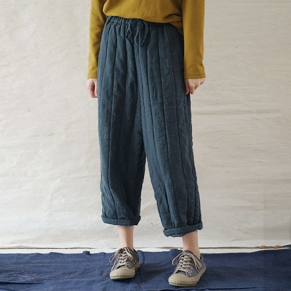 johnature women straight pants cotton linen elastic waist thick trouser autumn winter solid color vintage female pants 210521, Blue
johnature women straight pants cotton linen elastic waist thick trouser autumn winter solid color vintage female pants 210521, Blue