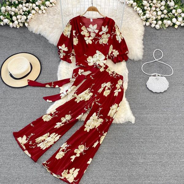 women's two piece pants 2022 summer boho set v-neck puff sleeve short high waist wide leg 2 sets, White
women's two piece pants 2022 summer boho set v-neck puff sleeve short high waist wide leg 2 sets, White