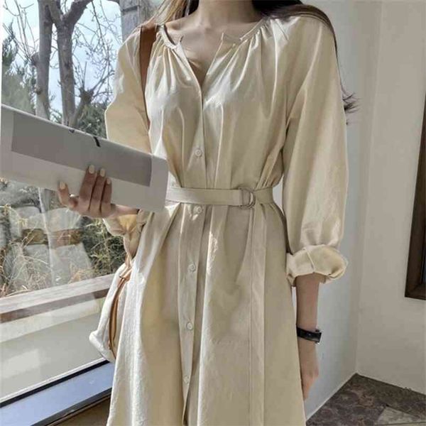 women's spring summer shirt dresses elegant oversize lace up cotton and linen split white long dress 210416
women's spring summer shirt dresses elegant oversize lace up cotton and linen split white long dress 210416