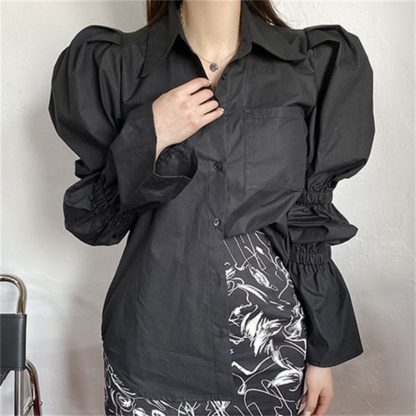 women's blouses & shirts sweet lapel lady ol solid fashion minimalist puff sleeves all match outwear summer loose stylish, White
women's blouses & shirts sweet lapel lady ol solid fashion minimalist puff sleeves all match outwear summer loose stylish, White