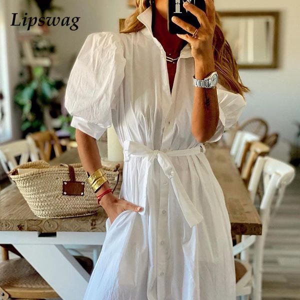 women puff sleeve solid maxi dress elegant turn-down collar button shirt long dress spring summer lady belted tie-up party dresshigh quality, Black;gray
women puff sleeve solid maxi dress elegant turn-down collar button shirt long dress spring summer lady belted tie-up party dresshigh quality, Black;gray