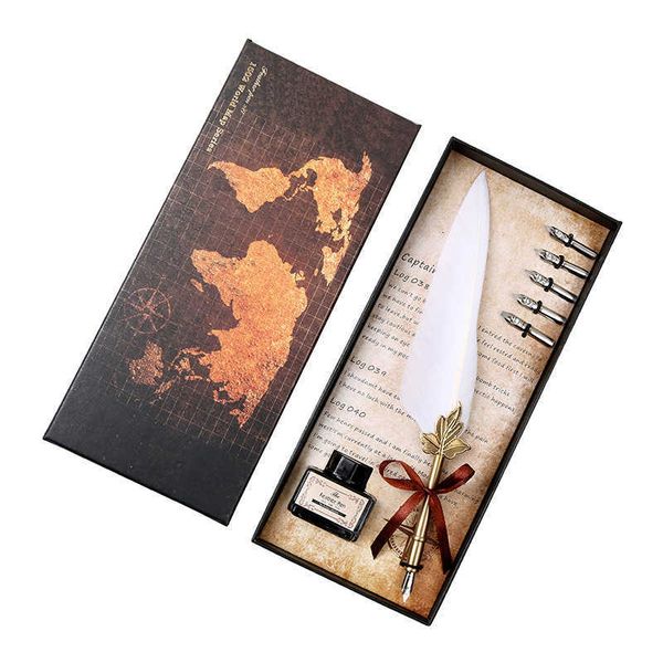 dip excellent antique feather writing ink set stationery box with 5 nib wedding gift quill fountain pens 484
dip excellent antique feather writing ink set stationery box with 5 nib wedding gift quill fountain pens 484