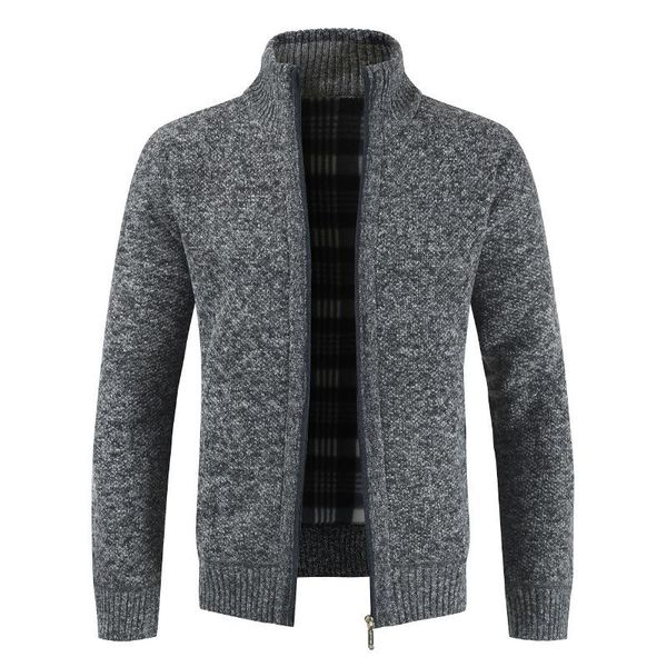 men's jackets autumn winter jacket slim fit stand collar zipper men solid cotton thick warm sweater coat 2021, Black;brown
men's jackets autumn winter jacket slim fit stand collar zipper men solid cotton thick warm sweater coat 2021, Black;brown