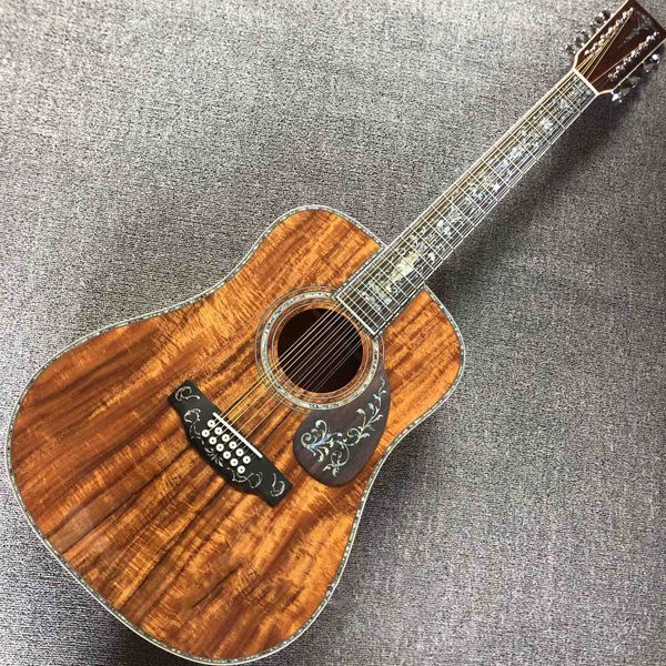 custom 12 string koa acoustic guitar with ebony fingerboard real abalone binding inlay accept oem
custom 12 string koa acoustic guitar with ebony fingerboard real abalone binding inlay accept oem