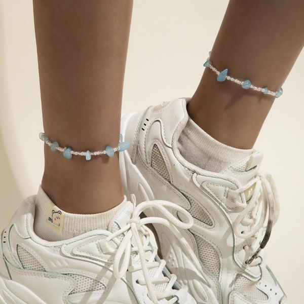 anklets beach style single layer trendy irregular colored stone anklet, fresh and simple rice bead beaded anklet, Red;blue
anklets beach style single layer trendy irregular colored stone anklet, fresh and simple rice bead beaded anklet, Red;blue