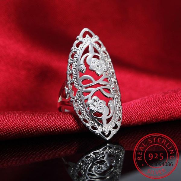 cluster rings 925 sterling silver hollow carved ring classic for women fashion wedding engagement party gift charm jewelry, Golden;silver
cluster rings 925 sterling silver hollow carved ring classic for women fashion wedding engagement party gift charm jewelry, Golden;silver