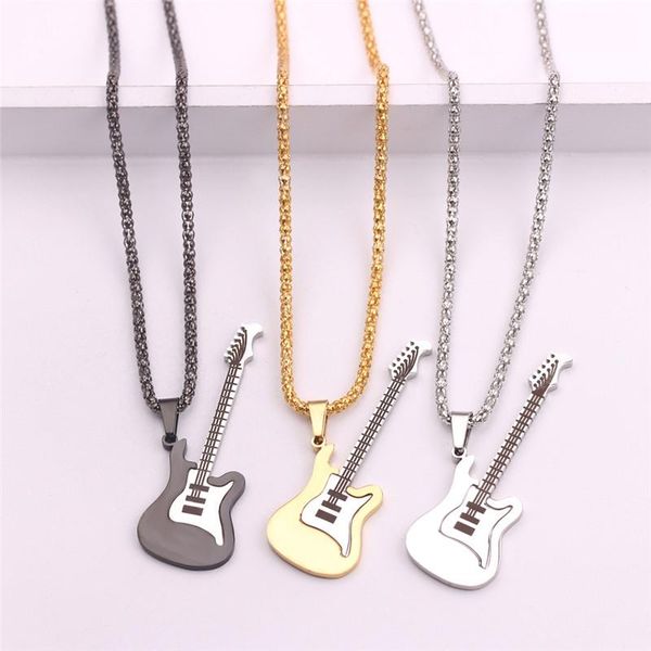 chokers rock electric guitar pendant necklaces fashion stainless steel hip hop jewelry accessory for women men, Golden;silver
chokers rock electric guitar pendant necklaces fashion stainless steel hip hop jewelry accessory for women men, Golden;silver