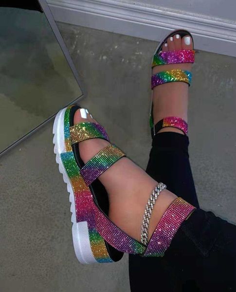 2021 fashion shoes women popular summer sandals colorful rhinestone women's sandals, Black
2021 fashion shoes women popular summer sandals colorful rhinestone women's sandals, Black