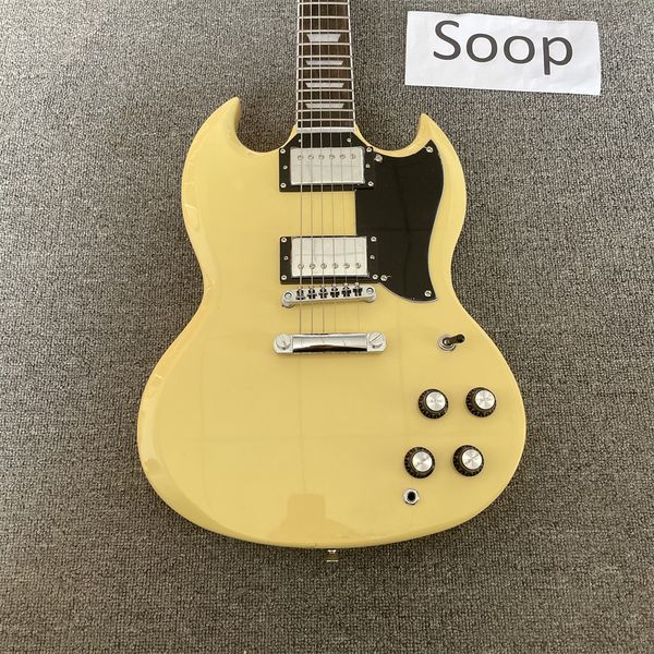 custom shop 1965 polaris white cream sg junior electric guitar single black p-90 pickup, vintage tuners, wrap arround tailpiece
custom shop 1965 polaris white cream sg junior electric guitar single black p-90 pickup, vintage tuners, wrap arround tailpiece