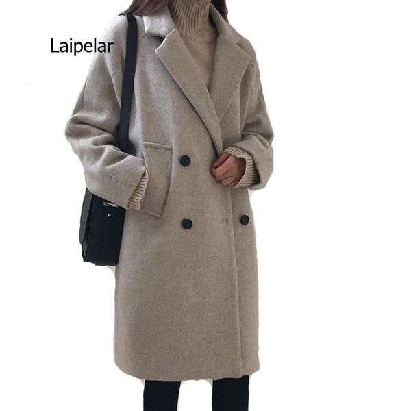 women's wool & blends fashion long coat winter women casaco feminino girl manteau femme clothes jacket, Black
women's wool & blends fashion long coat winter women casaco feminino girl manteau femme clothes jacket, Black