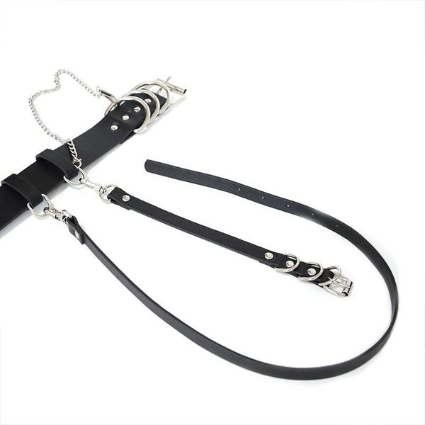 belts retro waist belt leather straps decorative chain street band body harness adjustable punk single shoulder girdle, Black;brown
belts retro waist belt leather straps decorative chain street band body harness adjustable punk single shoulder girdle, Black;brown