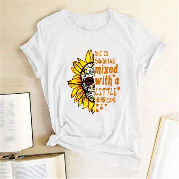 sunflower skull she is sunshine women t shirt printed summer graphic aesthetic for harajuku camisetas mujer, White
sunflower skull she is sunshine women t shirt printed summer graphic aesthetic for harajuku camisetas mujer, White
