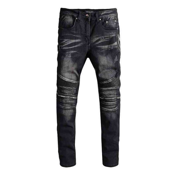 fashion street 607 brand high am personality handsome black punk zipper pants elastic tight jeans, Blue
fashion street 607 brand high am personality handsome black punk zipper pants elastic tight jeans, Blue