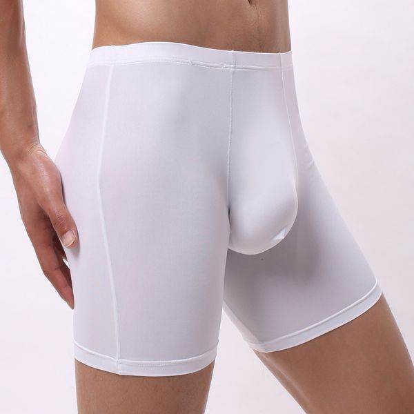 men's leisure sports lengthened ice silk boxer european size pants middle waist underwear, Black;white
men's leisure sports lengthened ice silk boxer european size pants middle waist underwear, Black;white