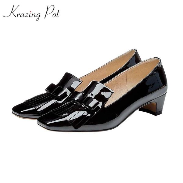dress shoes krazing pot french romantic cow patent leather butterfly-knot fringe square toe med strange heel slip on beauty lady pumps l13, Black
dress shoes krazing pot french romantic cow patent leather butterfly-knot fringe square toe med strange heel slip on beauty lady pumps l13, Black