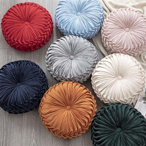 european style round solid color hand-folded wheel pumpkin waist cushion office cover home decoration cushion/decorative pillow
european style round solid color hand-folded wheel pumpkin waist cushion office cover home decoration cushion/decorative pillow