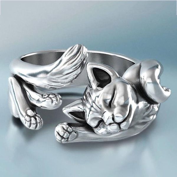 cluster rings mengyi fashion 925 silver lovely cat ring for women open finger female gift jewelry, Golden;silver
cluster rings mengyi fashion 925 silver lovely cat ring for women open finger female gift jewelry, Golden;silver
