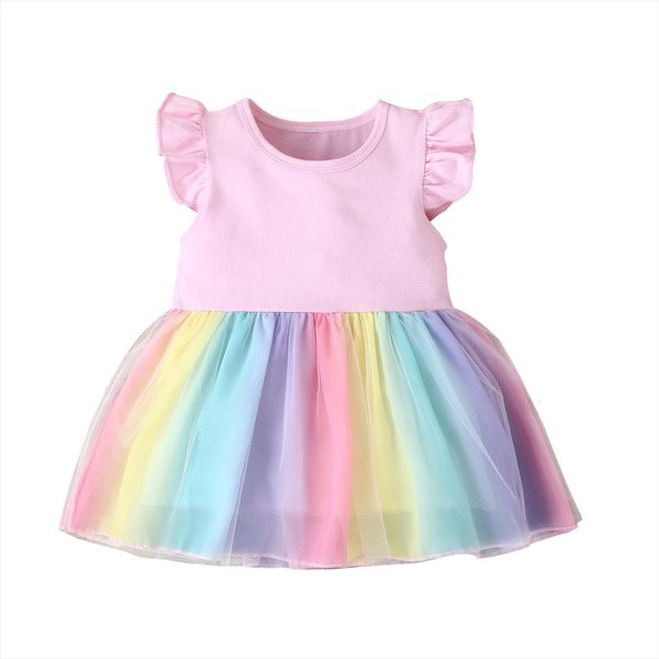 1 4years girls summer girl dresses ruffles fly sleeve fashion rainbow mesh yarn stitching a line princess, Red;yellow
1 4years girls summer girl dresses ruffles fly sleeve fashion rainbow mesh yarn stitching a line princess, Red;yellow