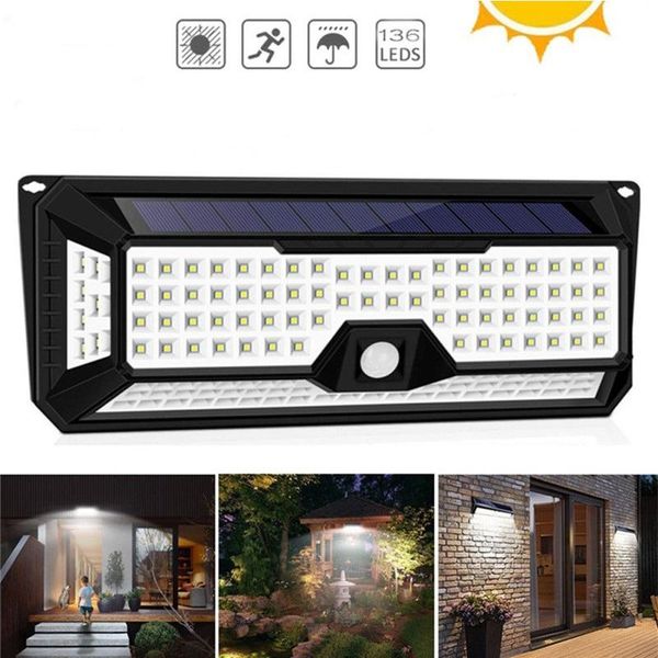 solar lamps est 3 mode waterproof 136 led garden light outdoors pir motion sensor power pathway wall lamp 3.7v
solar lamps est 3 mode waterproof 136 led garden light outdoors pir motion sensor power pathway wall lamp 3.7v