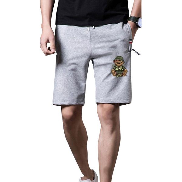 men's shorts summer bear print pants casual daily elastic waist pocket solid color cotton knee length, White;black
men's shorts summer bear print pants casual daily elastic waist pocket solid color cotton knee length, White;black