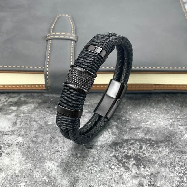 charm bracelets luxury multicolor wax rope winding design classic stainless steel men's leather bracelet choose handsome christmas gift, Golden;silver
charm bracelets luxury multicolor wax rope winding design classic stainless steel men's leather bracelet choose handsome christmas gift, Golden;silver